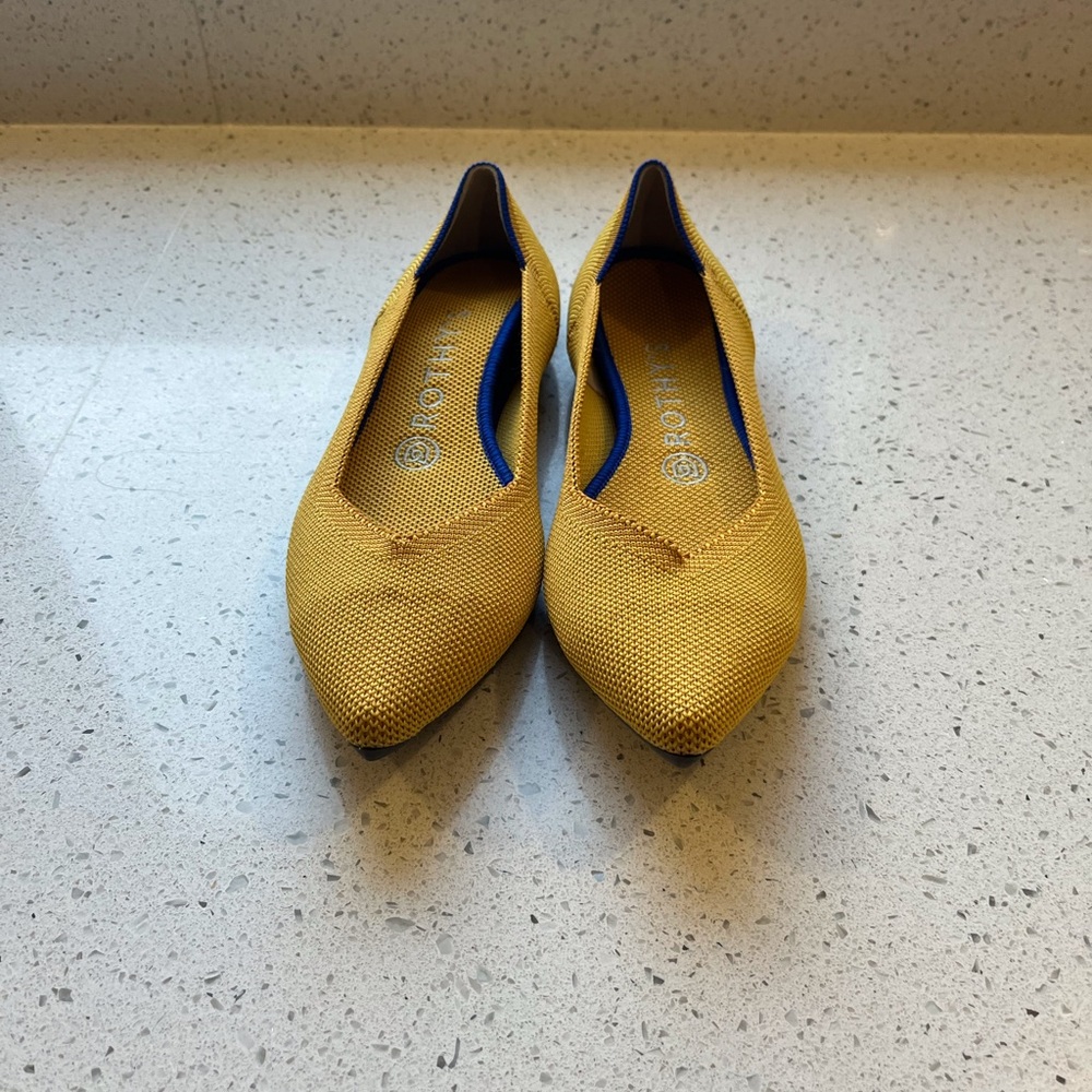 Rothy’s flats, Mustard color, size 7